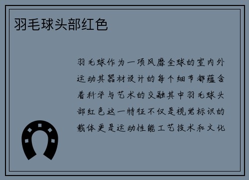 羽毛球头部红色